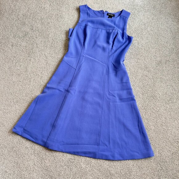 - White House Black Market WHBM Purple Fit Flare Sleeveless Sheath Dress US 6 - Picture 2 of 8